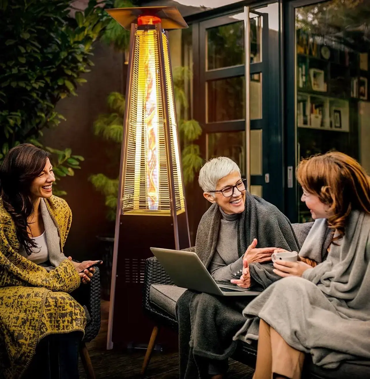 Patio heater rental at a fall party in New Hampshire