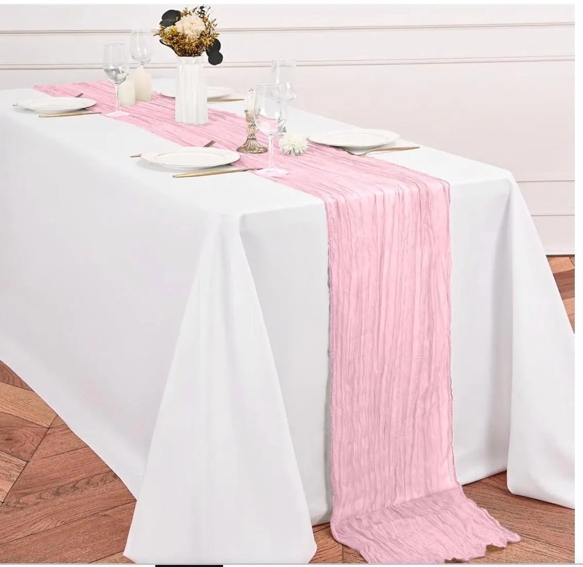 Decorated party table with tablecloth in New Hampshire