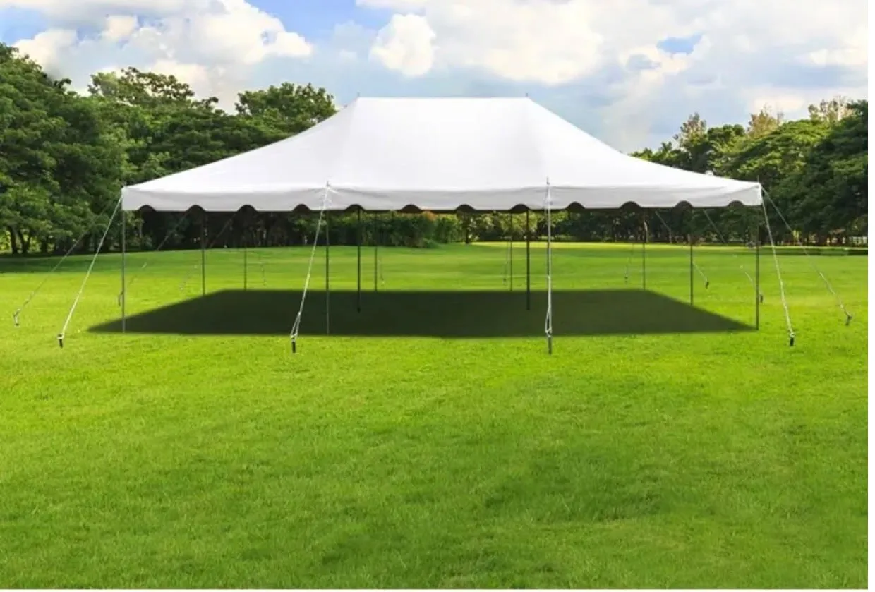 20x40 party tent rental at a family reunion in New Hampshire